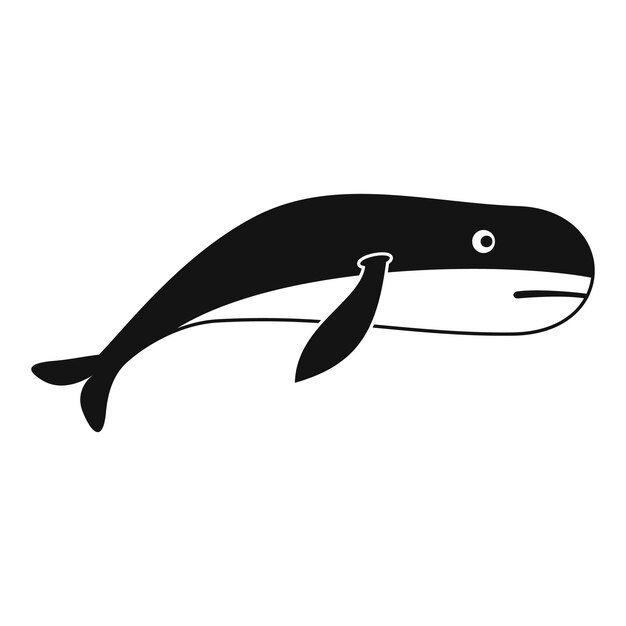 Icono de ballena azul Ilustración simple del icono vectorial de ballena blue para el diseño web aislado en fondo blanco