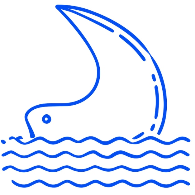 El icono de la ballena azul