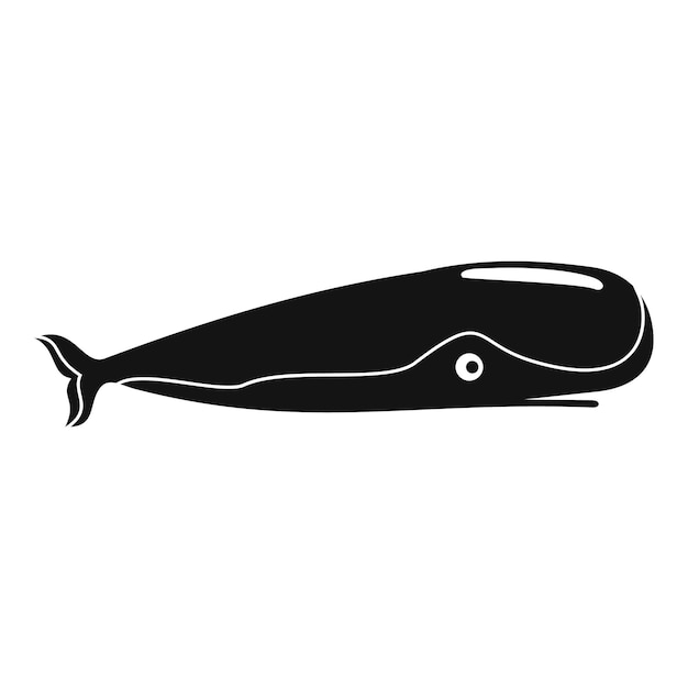 Icono de ballena espermatozoide Ilustración simple del icono vectorial de ballena spermatozoide para el diseño web aislado en fondo blanco