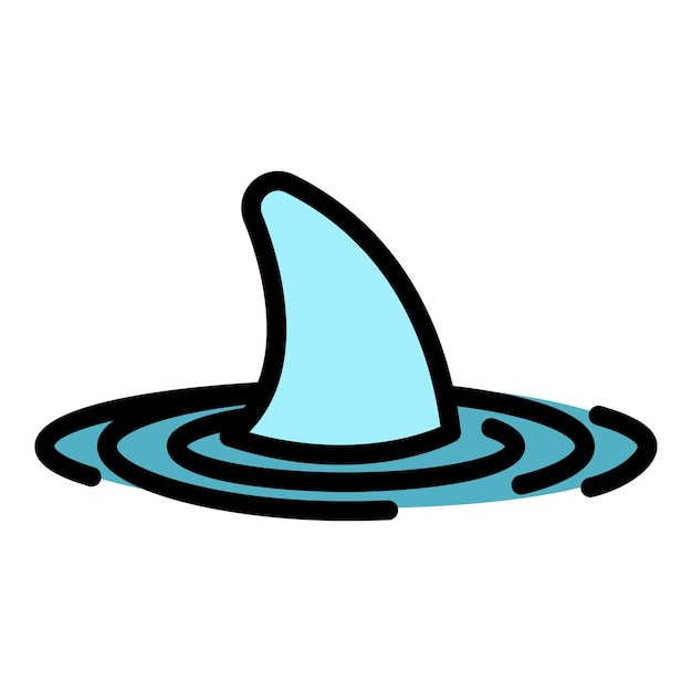 Icono de ballena silvestre Contorno Icono de vector de ballena silvestre para diseño web aislado en color de fondo blanco plano