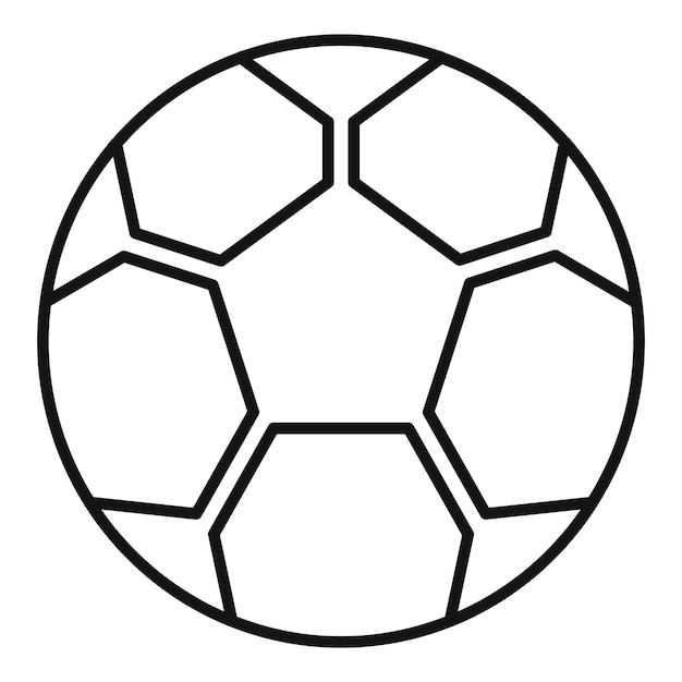 Icono de balón de fútbol clásico Contorno icono de vector de balón de fútbol clásico para diseño web aislado sobre fondo blanco