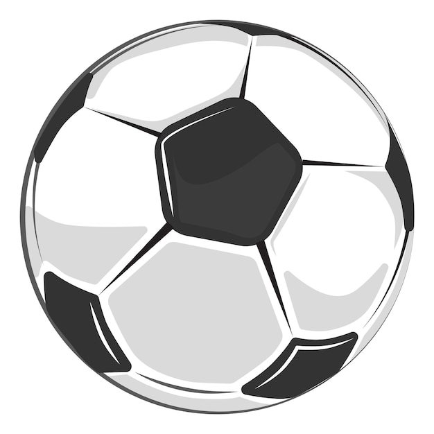 Icono de balón de fútbol. símbolo de fútbol de dibujos animados. signo de meta