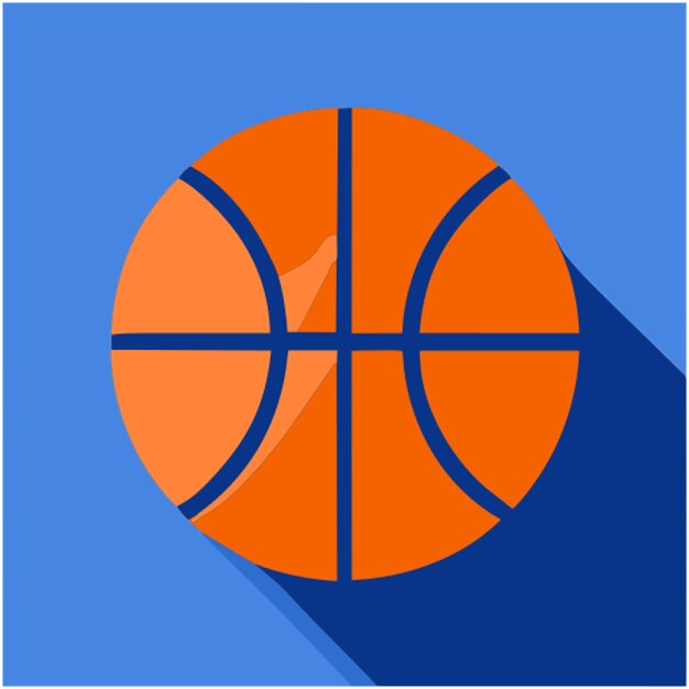 un icono de baloncesto con formas de colores