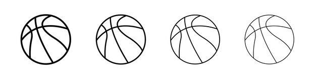 Ícono de baloncesto Sello ilustrativo plano