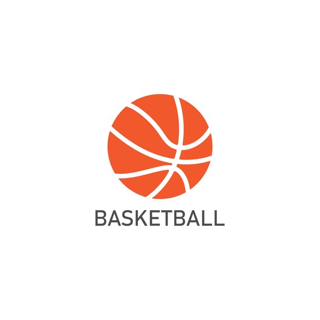 icono de baloncesto vector icono de bola de baloncesto ilustración de diseño simple en fondo blanco