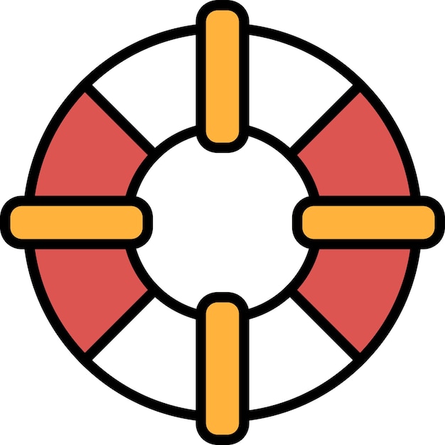 Icono de balsa salvavidas en estilo de línea