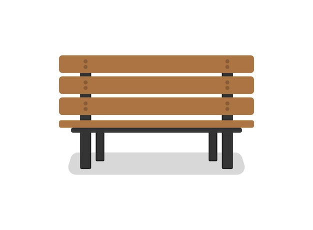 Icono de banco en estilo plano Ilustración de vector de descanso cómodo sobre fondo aislado Concepto de negocio de signo de silla de parque