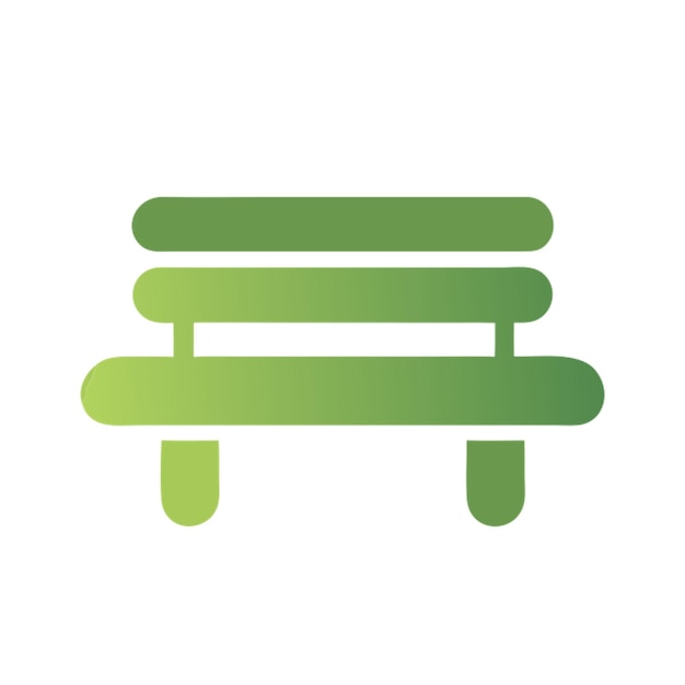 icono de banco con formas de colores gradiente