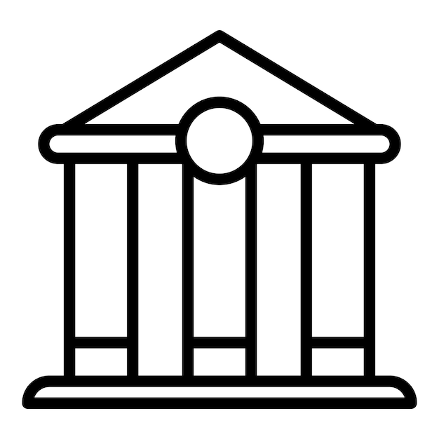 Icono de banco hipotecario Icono de vector de banco hipotecario de esquema para diseño web aislado sobre fondo blanco