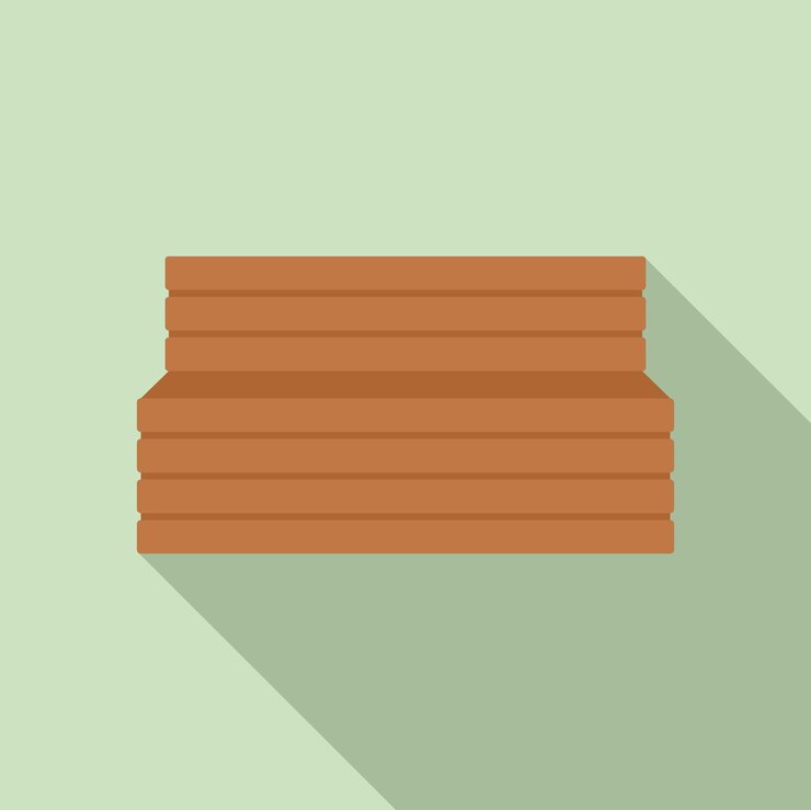 Vector icono de banco interior de sauna ilustración plana del icono de vector de banco interior de sauna para diseño web