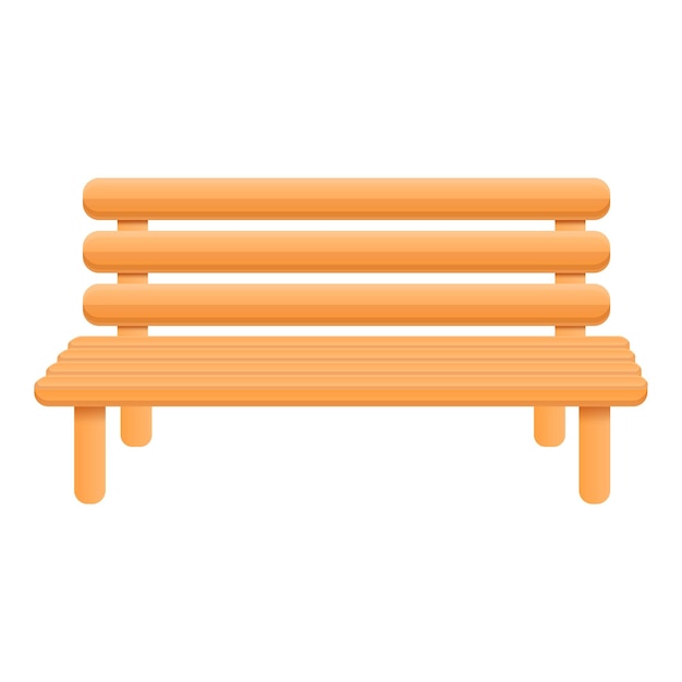 Icono de banco de madera Icono vectorial de banco de leña para diseño web aislado sobre fondo blanco