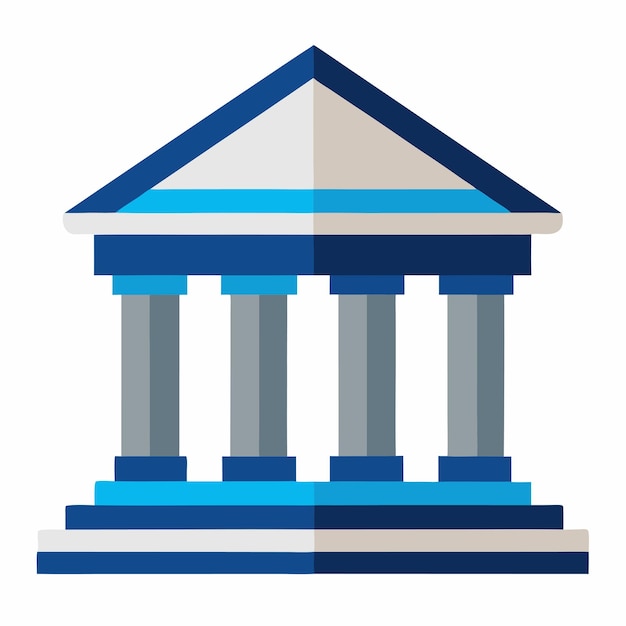 Ícono de banco sobre un fondo blanco