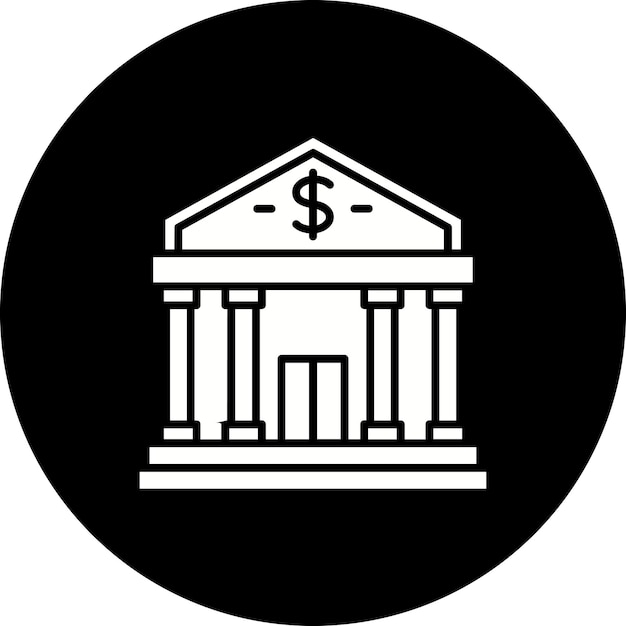 Vector icono del banco