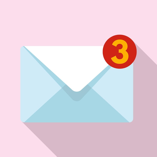 Icono de bandeja de entrada de correo nuevo Ilustración plana del icono de vector de bandeja de entrada de correo nuevo para diseño web