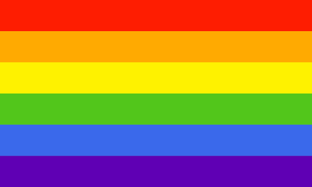 Icono de bandera del arco iris estilo plano simple sin efectos
