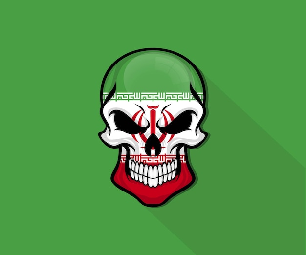 El icono de la bandera de la calavera de Irán