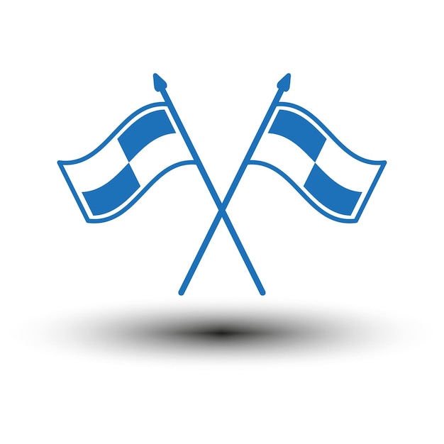 El icono de la bandera de carreras Ilustración vectorial Eps 10 Imagen de stock