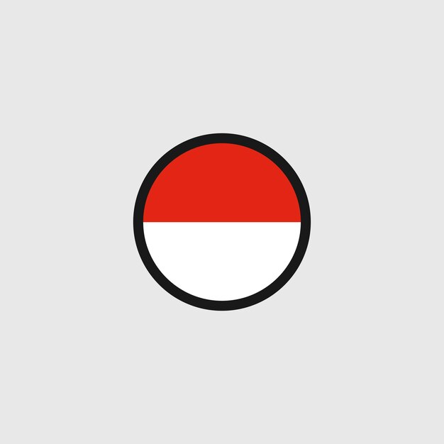 Vector icono de la bandera de indonesia