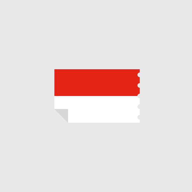 Vector icono de la bandera de indonesia