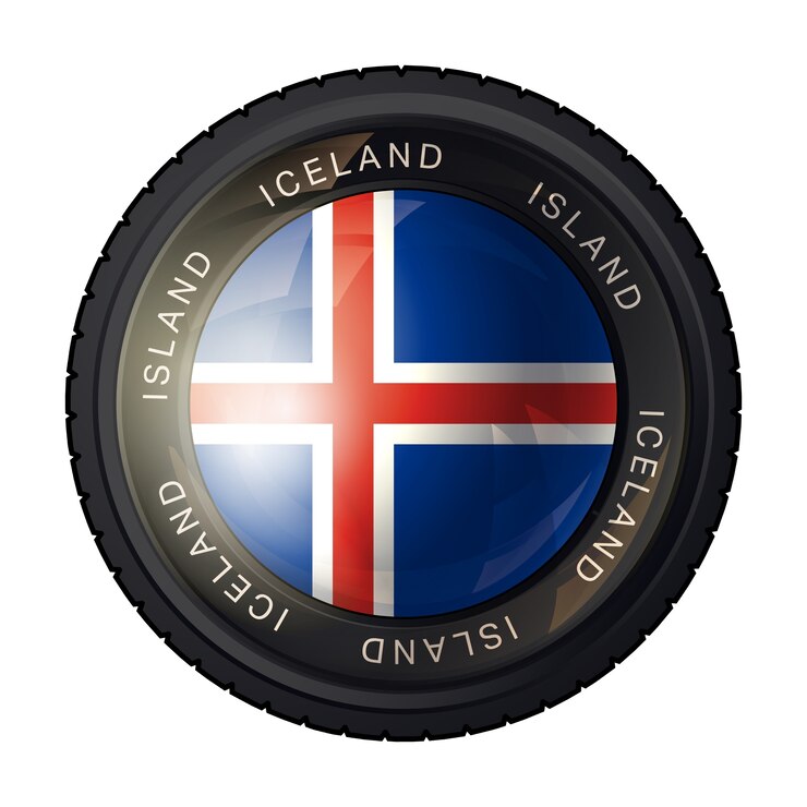 Vector icono de la bandera de islandia