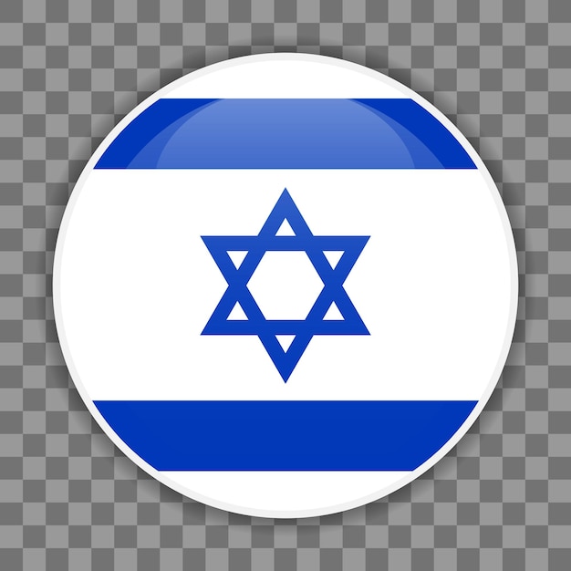 El icono de la bandera israelí en fondo a cuadros