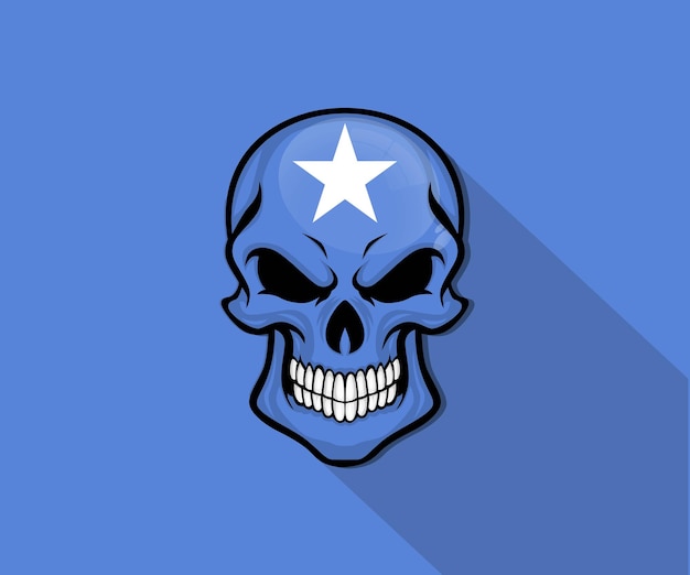 El icono de la bandera del orgullo de la calavera de somalia