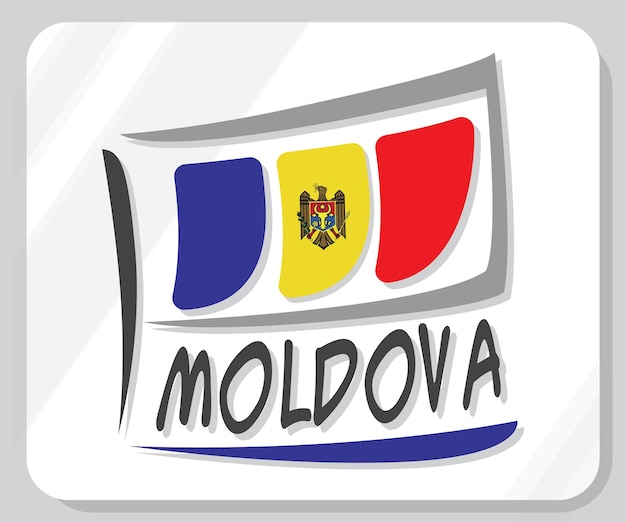 Icono de la bandera del orgullo gráfico de moldavia
