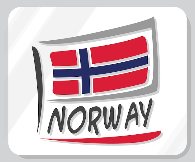 Icono de la bandera del orgullo gráfico de Noruega