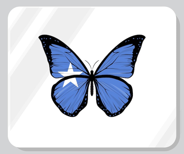 Vector el icono de la bandera del orgullo de la mariposa de somalia