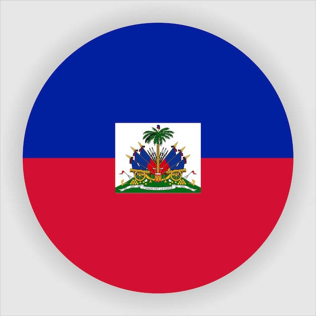 Icono de bandera redondeada plana de Haití