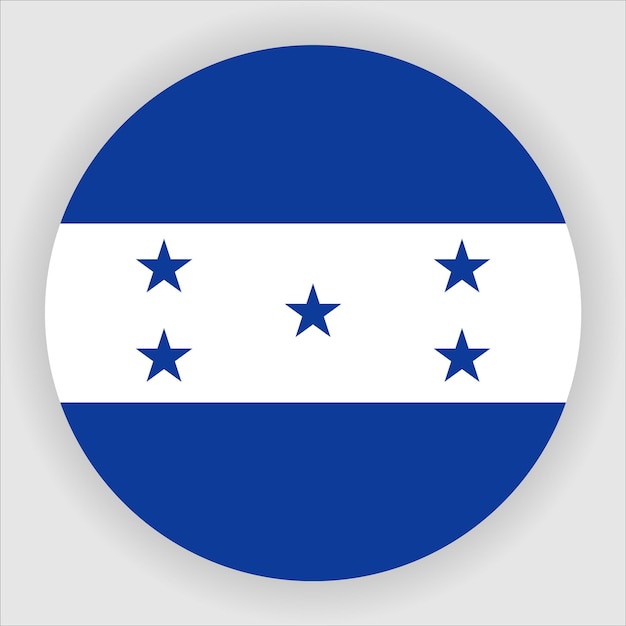 Icono de bandera redondeada plana de Honduras