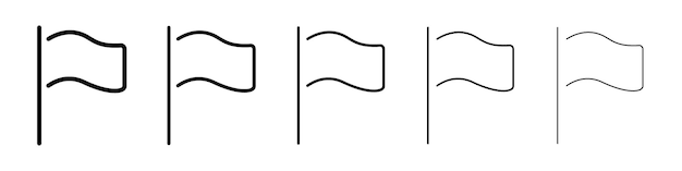 Ícono de la bandera Signo del logotipo vectorial