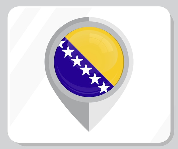 Icono de la bandera de la ubicación de Bosnia y Herzegovina