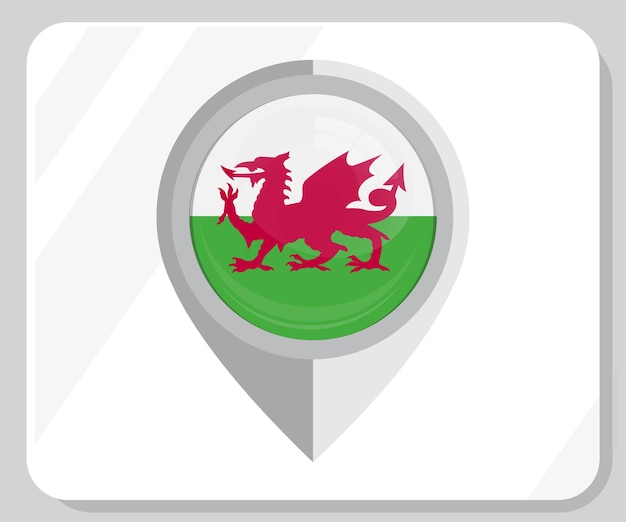 Icono de la bandera de la ubicación de Gales