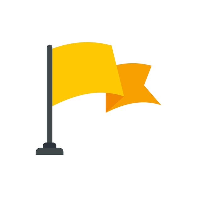 Icono de bandera de videojuego Ilustración plana del icono de vector de bandera de videojuego aislado sobre fondo blanco