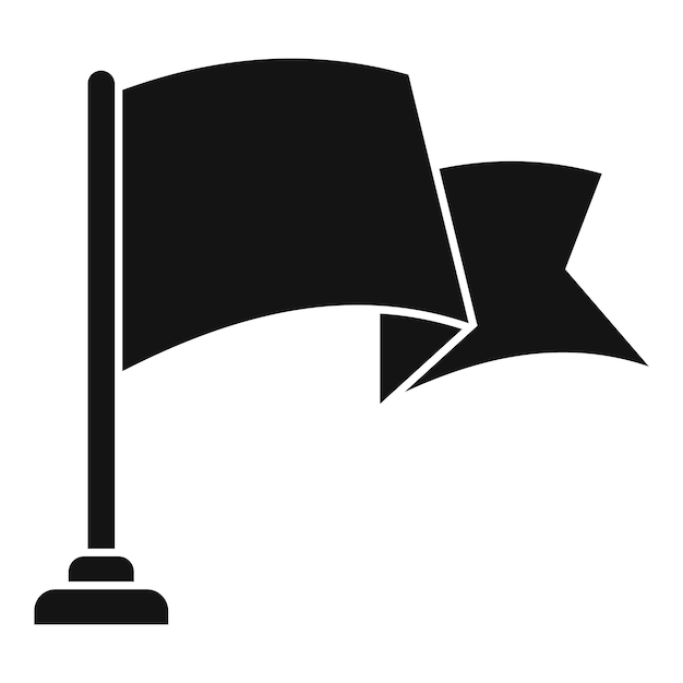 Icono de bandera de videojuego Ilustración simple del icono de vector de bandera de videojuego para diseño web aislado sobre fondo blanco