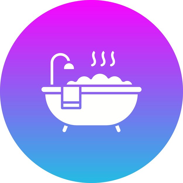 El icono de la bañera de agua caliente