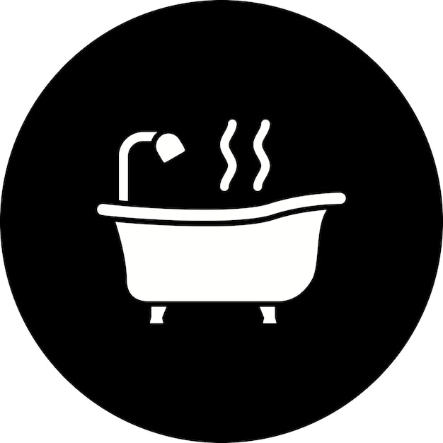 El icono de la bañera de agua caliente