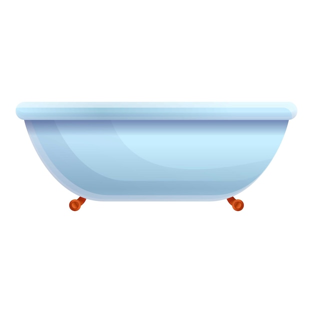 Icono de bañera de agua Caricatura de icono de vector de bañera de agua para diseño web aislado sobre fondo blanco