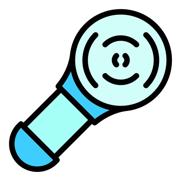 Icono de bañera de cabeza de ducha Contorno Icono vectorial de bañera De cabeza de ducha para diseño web aislado en fondo blanco de color plano