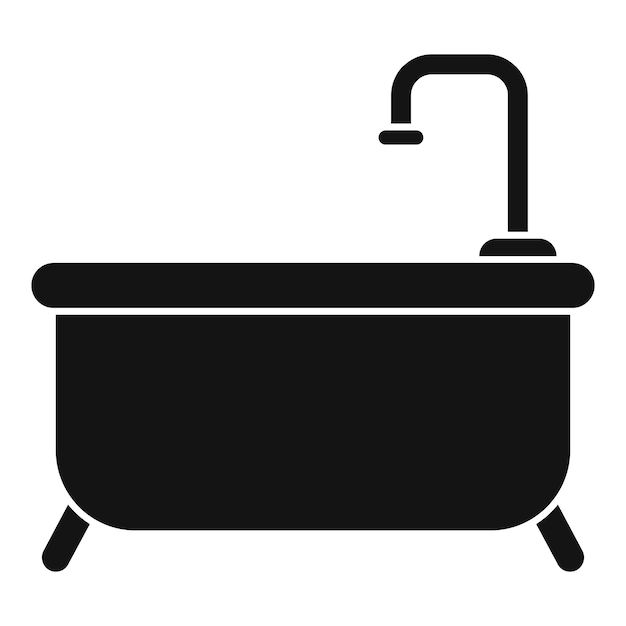 Icono de bañera de ducha clásica Ilustración simple del icono de vector de bañera de ducha clásica para diseño web aislado sobre fondo blanco