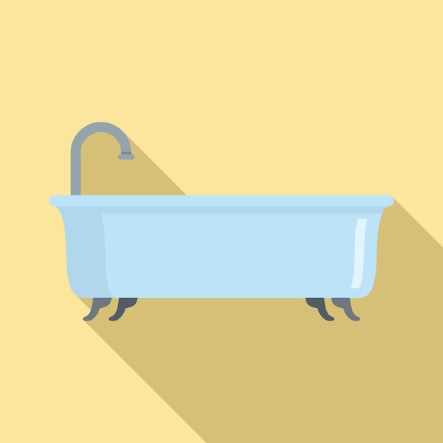 Vector icono de bañera ilustración plana del icono de vector de bañera para diseño web