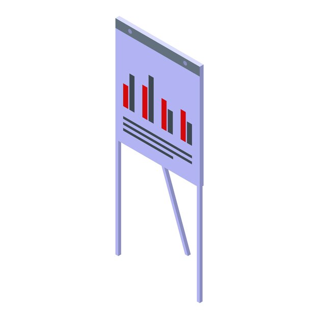 Icono de banner de administrador de oficina Isométrico del icono de vector de banner de administrador de oficina para diseño web aislado sobre fondo blanco