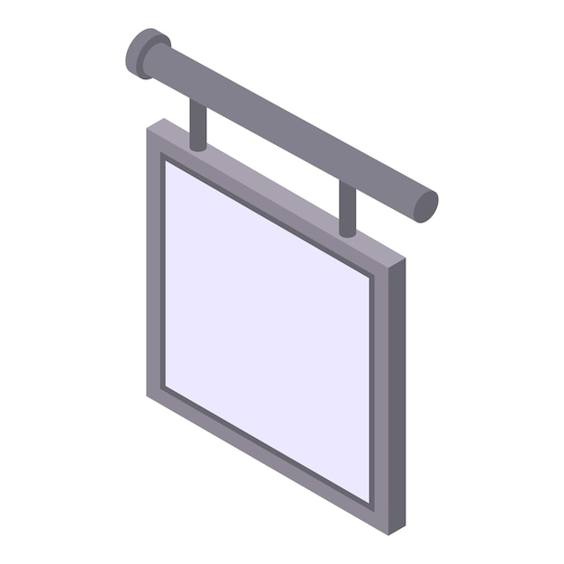Icono de banner de anuncio de pared Isométrico del icono de vector de banner de anuncio de pared para diseño web aislado sobre fondo blanco