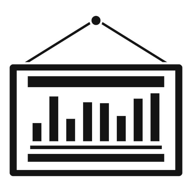 Icono de banner de gráfico de estimador Ilustración simple del icono de vector de banner de gráfico de estimador para diseño web aislado sobre fondo blanco