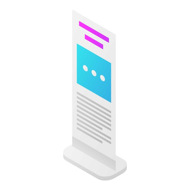 Icono de banner de luz Isométrico de icono de vector de banner de luz para diseño web aislado sobre fondo blanco