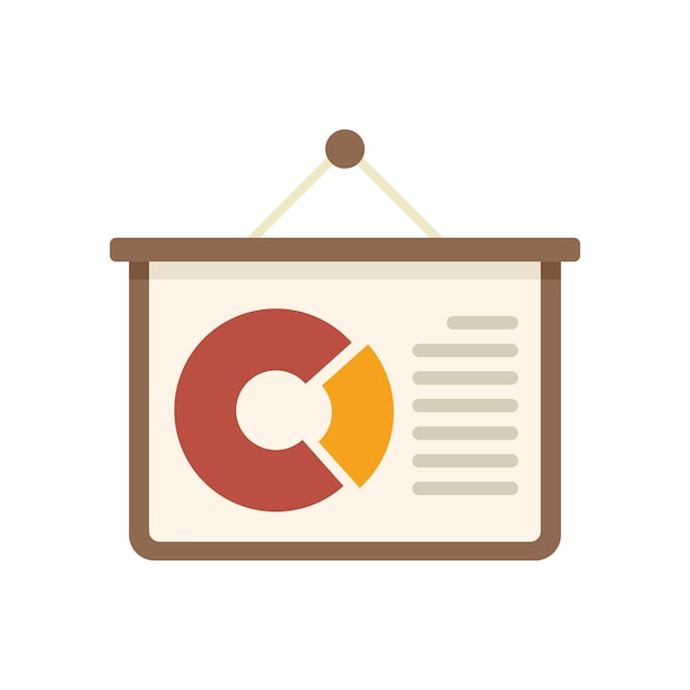 Icono de banner de pared vector plano Segmento mercado Cliente objetivo aislado