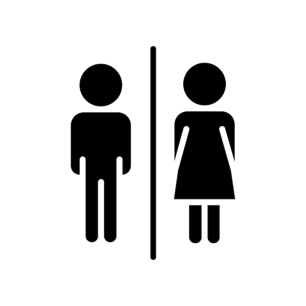El icono del baño aislado sobre un fondo blanco