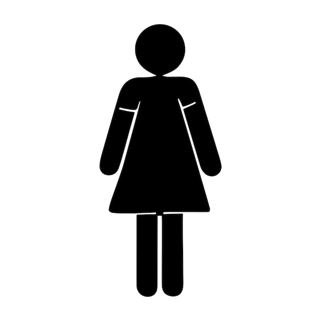 El icono del baño de mujeres El signo del baño Gráficos vectoriales