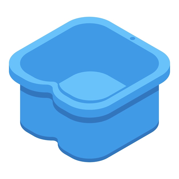 Icono de baño de pies corporales Isométrico del icono de vector de baño de pies corporales para diseño web aislado sobre fondo blanco